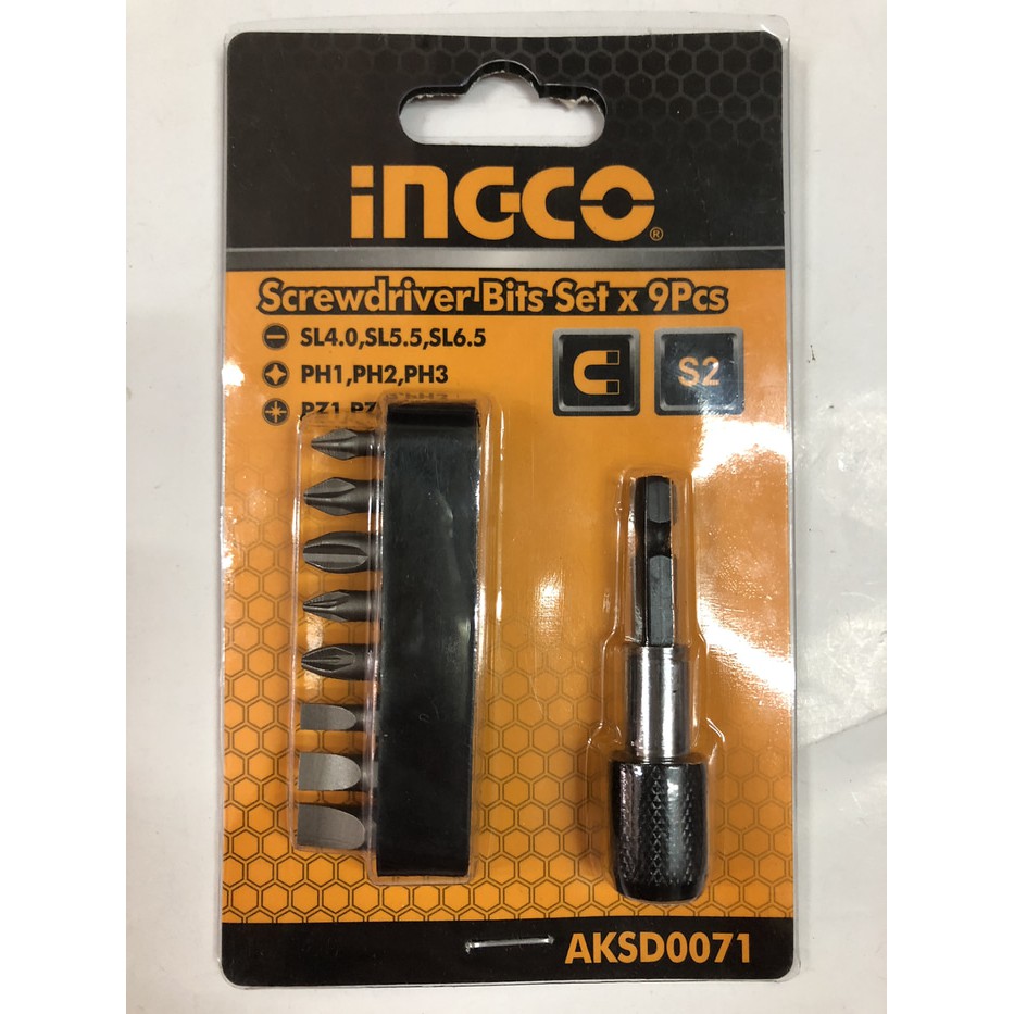 Mata Bor Screwdriver Bits set 9 pcs INGCO