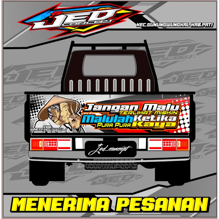 stiker bak belakang l 300 / decal bak belakang l300 / tss / pick up / grandmax