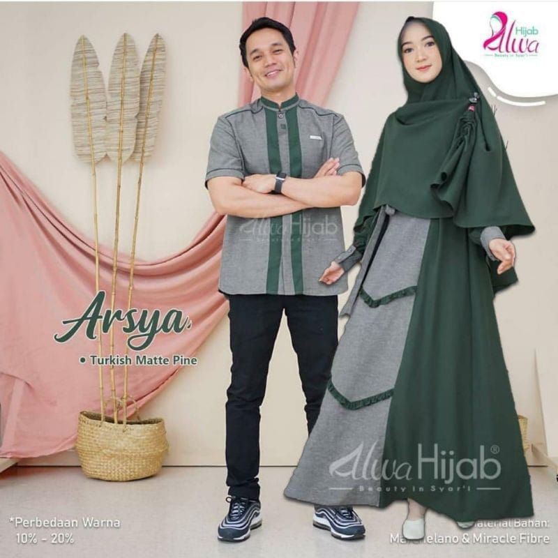 BIG SALE RAMADHAN ARSYA SAIRA COUPLE(FREE KHIMAR) GAMIS KELUARGA/GAMIS