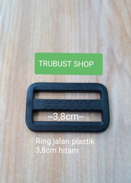 Ring jalan plastik 3,8cm warna hitam jual per 1pc akseoris tas murah