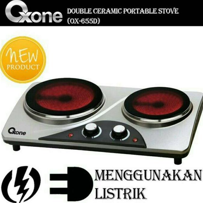 Ag77Z75 Oxone Ox-655D Kompor Listrik Double Ceramic Stove Jasianawenia