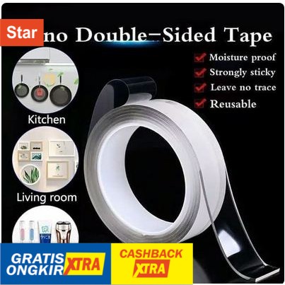 

Nano Magic Double Tape Bening Tahan Air 30mm x 3m Acrylic Washable