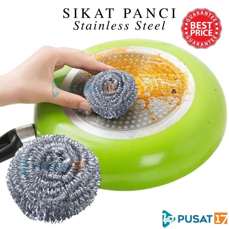 SIKAT PANCI KAWAT STAINLESS / SIKAT BESI SABUT KAWAT SIKAT CUCI PIRING WAJAN