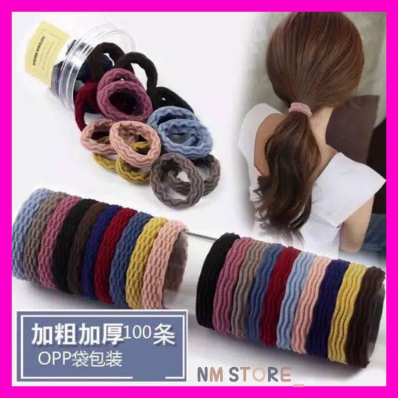 IKAT RAMBUT KOREA KARET MULTI COLOR 5PCS