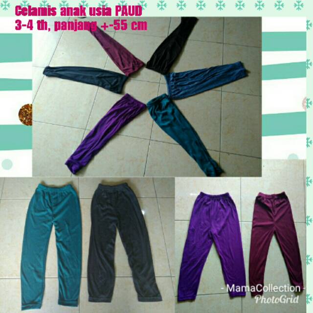 Celamis anak usia 3-4th, celamis polos anak usia PAUD, celamis balita