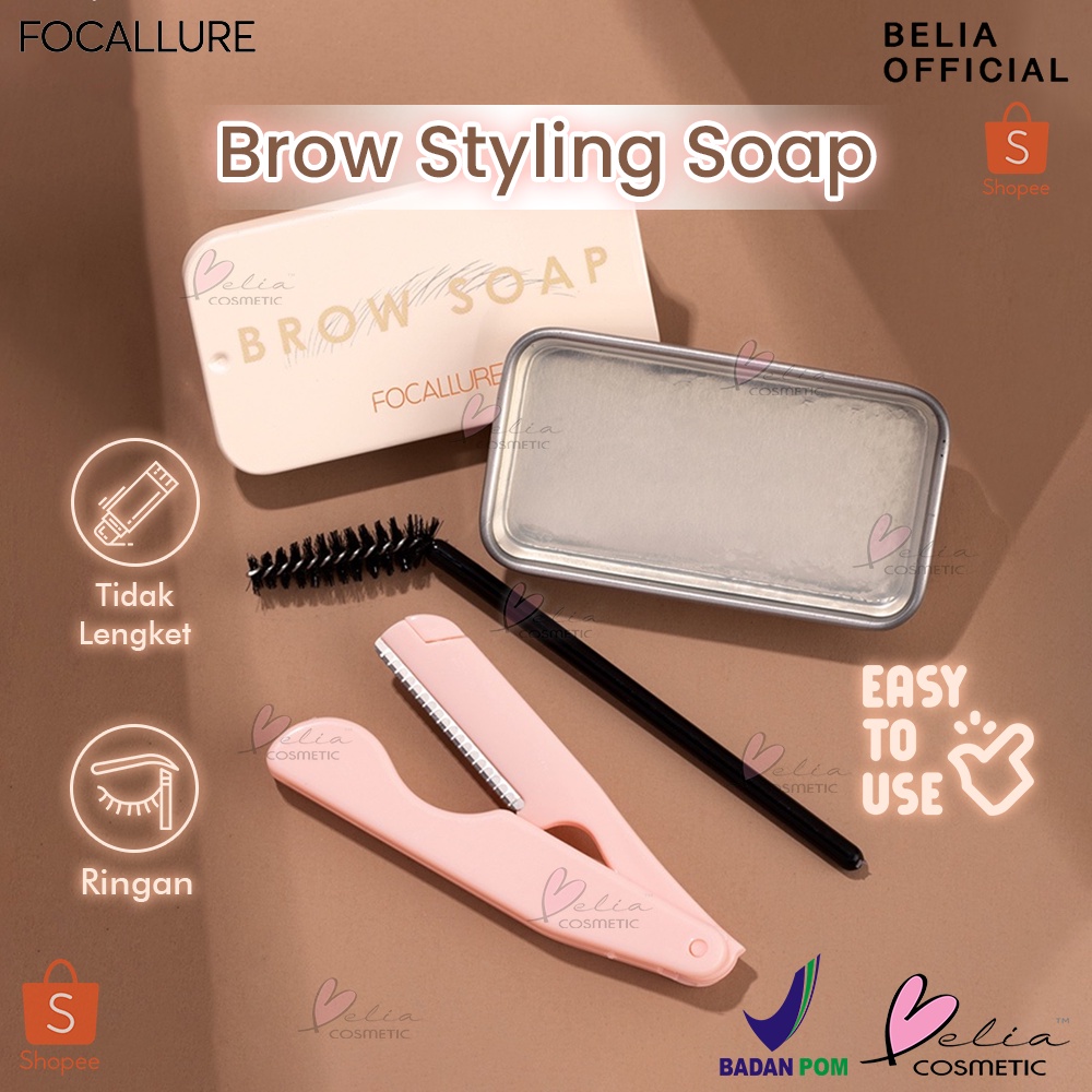❤ BELIA ❤ FOCALLURE Brow Styling Soap FA182 | Brow Soap | Eyebrow Gel | Penata Alis | Waterproof | BPOM