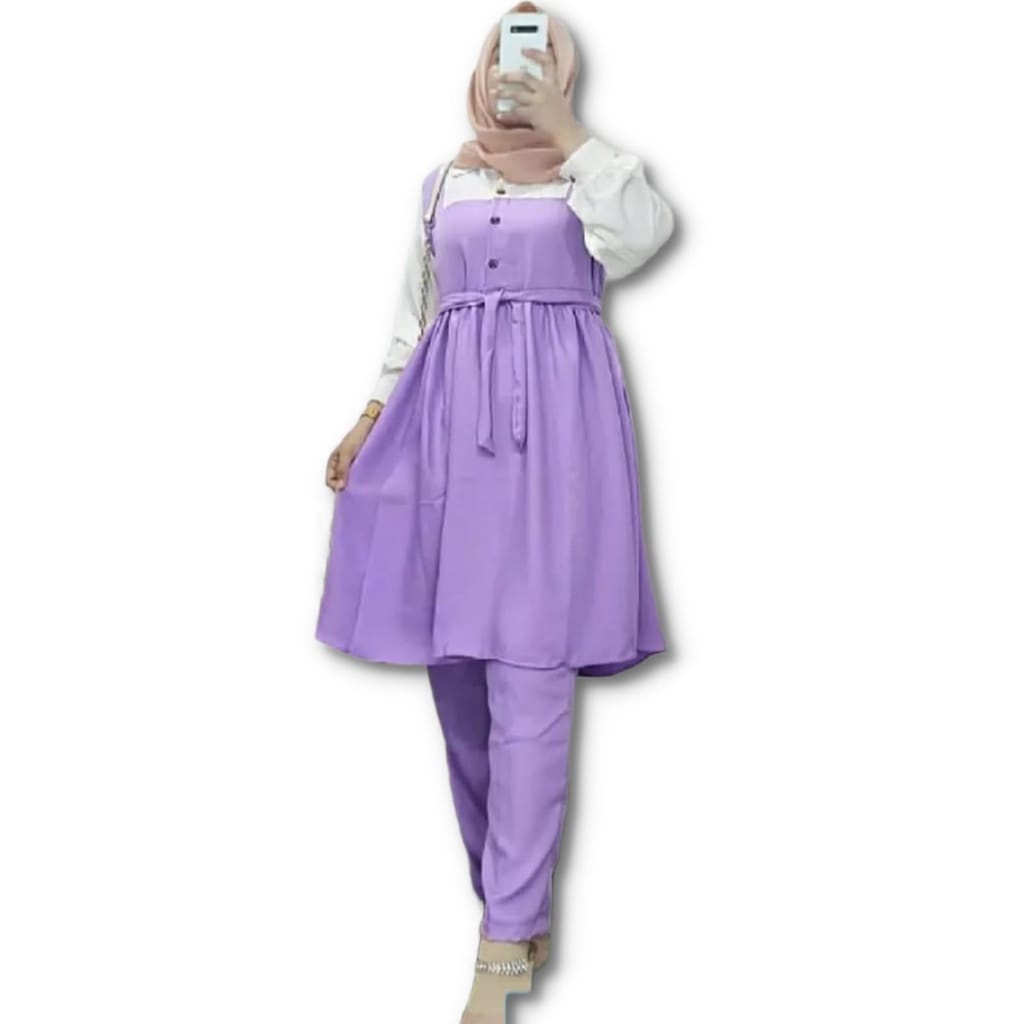 LEMINA SET TERBARU TERMURAH TERLARIS KEKINIAN/SETELAN WANITA TUNIK JUMBO/ONE SET WANITA DEWASA