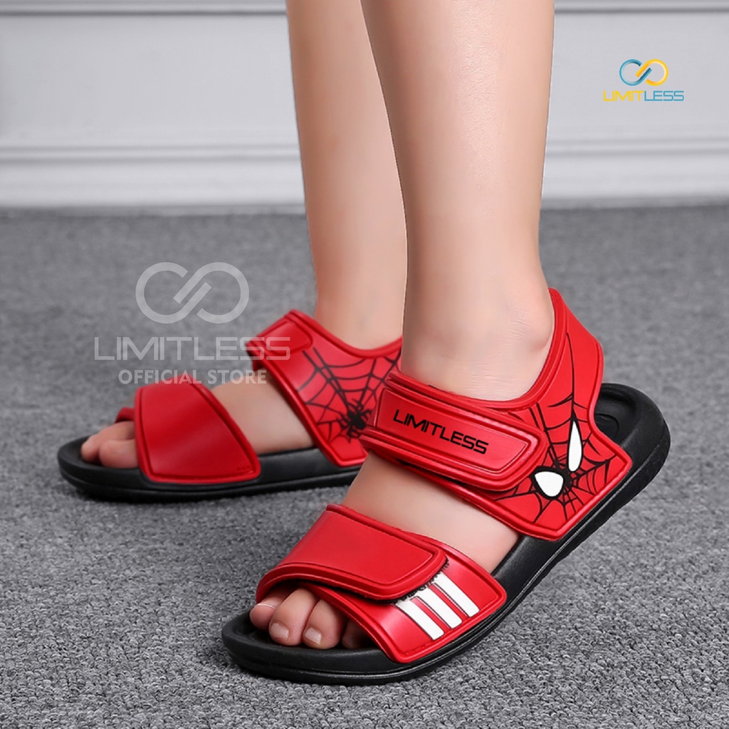 Sandal Anak Laki Laki Limitless Sandal Anak Spiderman Cowok Ringan Sepatu Sendal Anak Cowok Karakter