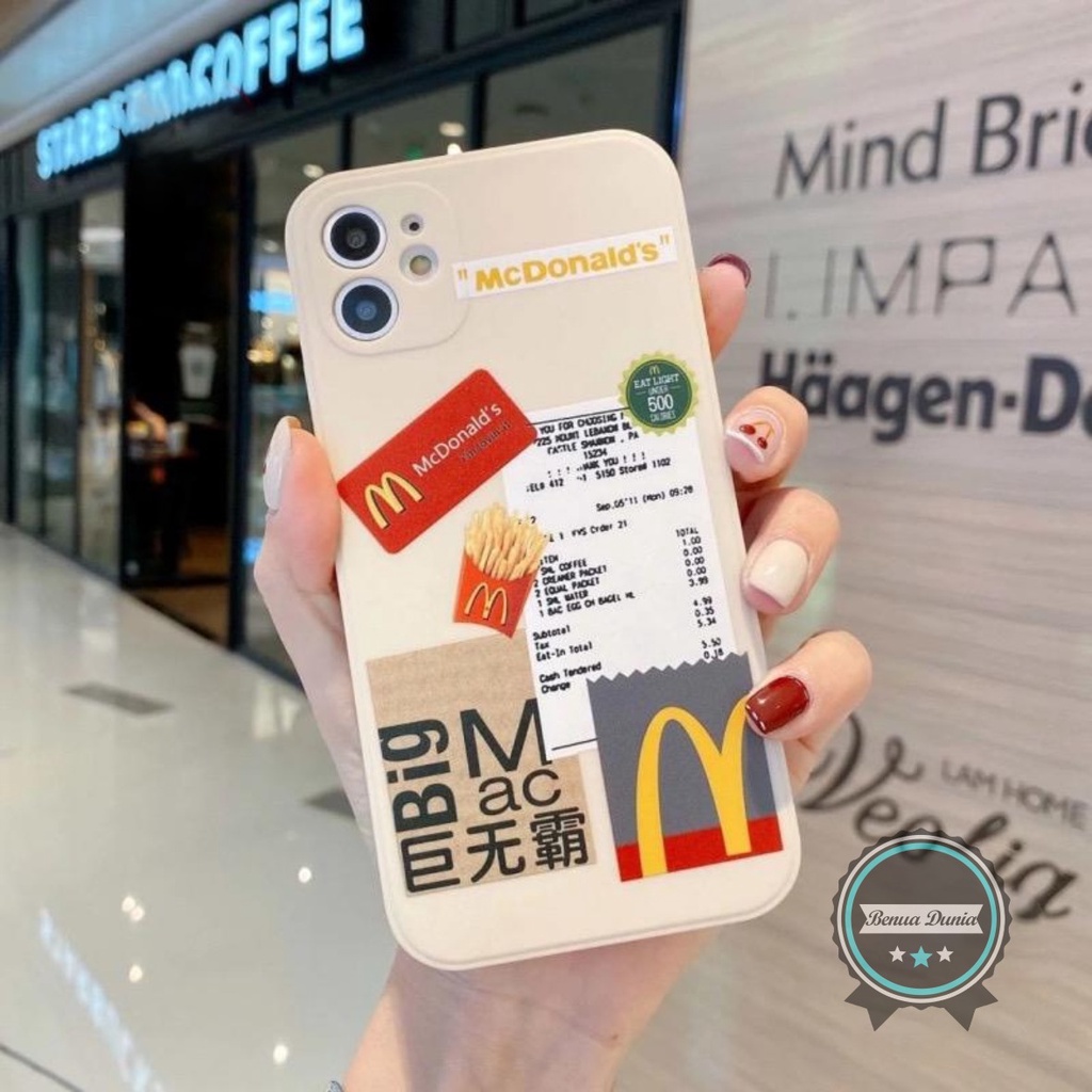SS087 Casing McDonald's Straight Cube Soft Case vivo Y15S Y01 Y12 Y15 Y17 Y20 Y20S Y12S Y21 Y21S Y33S Y30 Y50 Y30I Y51 2020 BD2496-1