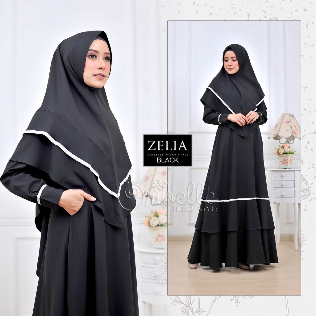 ZELIA By ORIBELLE HIJAB STYLE, GAMIS DRESS SYARI CERUTTY