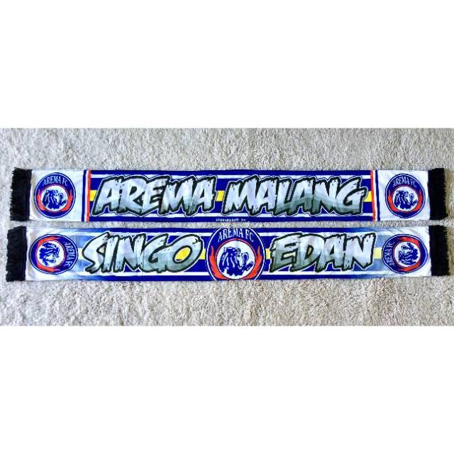BARU  SYAL AREMA PRINTING SYAL BOLA AREMA MALANG SUPORTER SCARF DIADORA