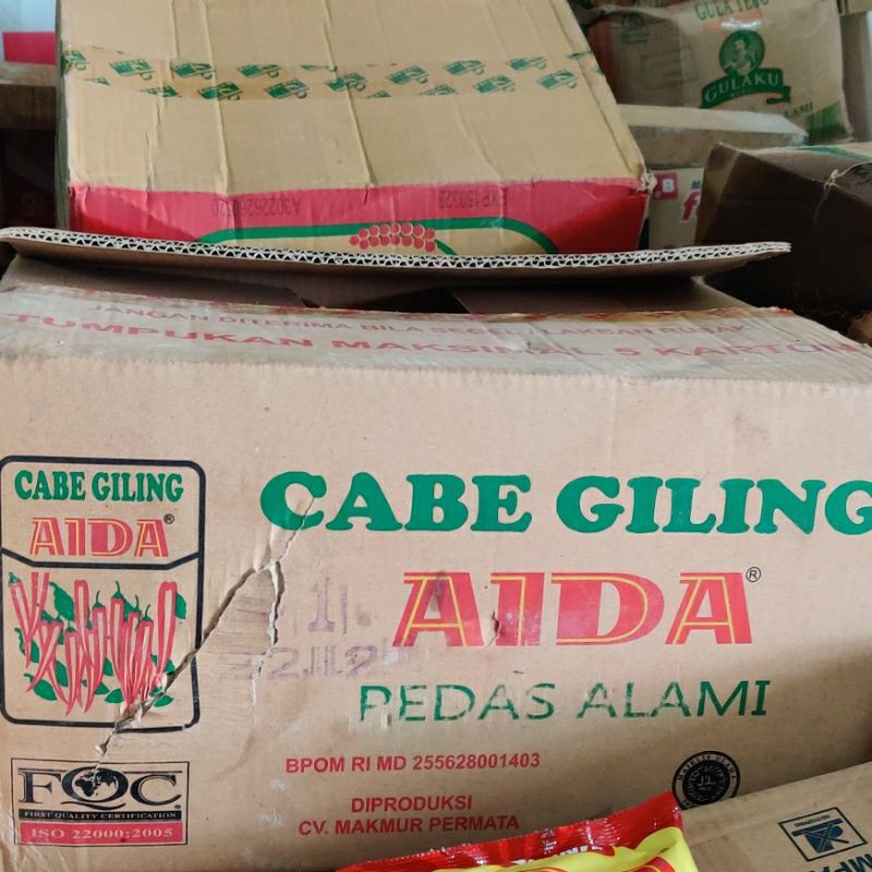 Cabe Bubuk Giling Aida 500 gr Bumbu Tabur Cabai Asli Premium READY