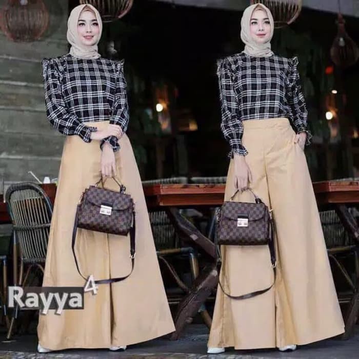 Unik VRS-Rayya 2 gamis syari busana muslim wanita - Cokelat Limited