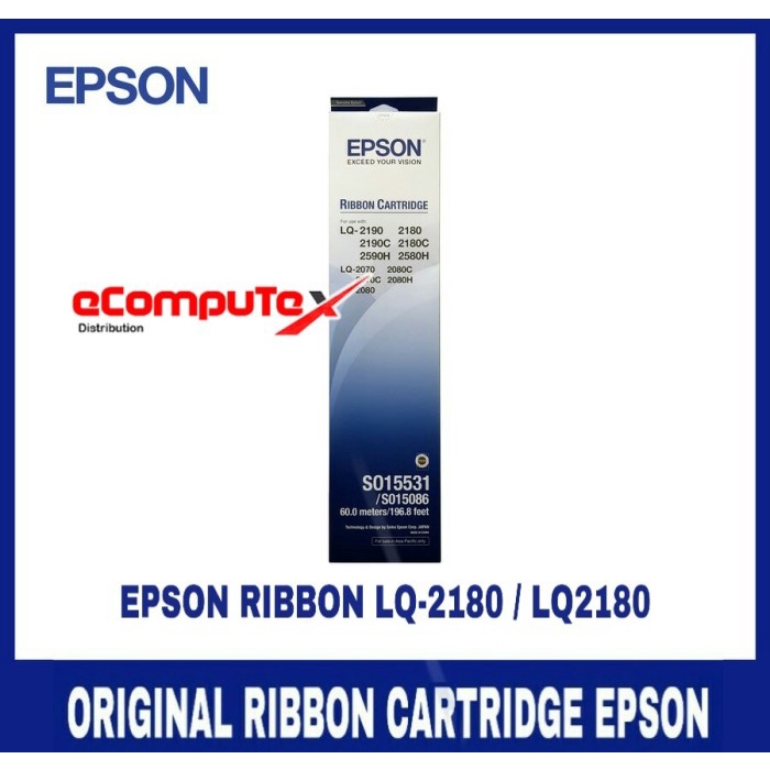 RIBBON CARTRIDGE / CATRIDGE PITA PRINTER EPSON RC LQ2180 LQ 2180 ORIGINAL