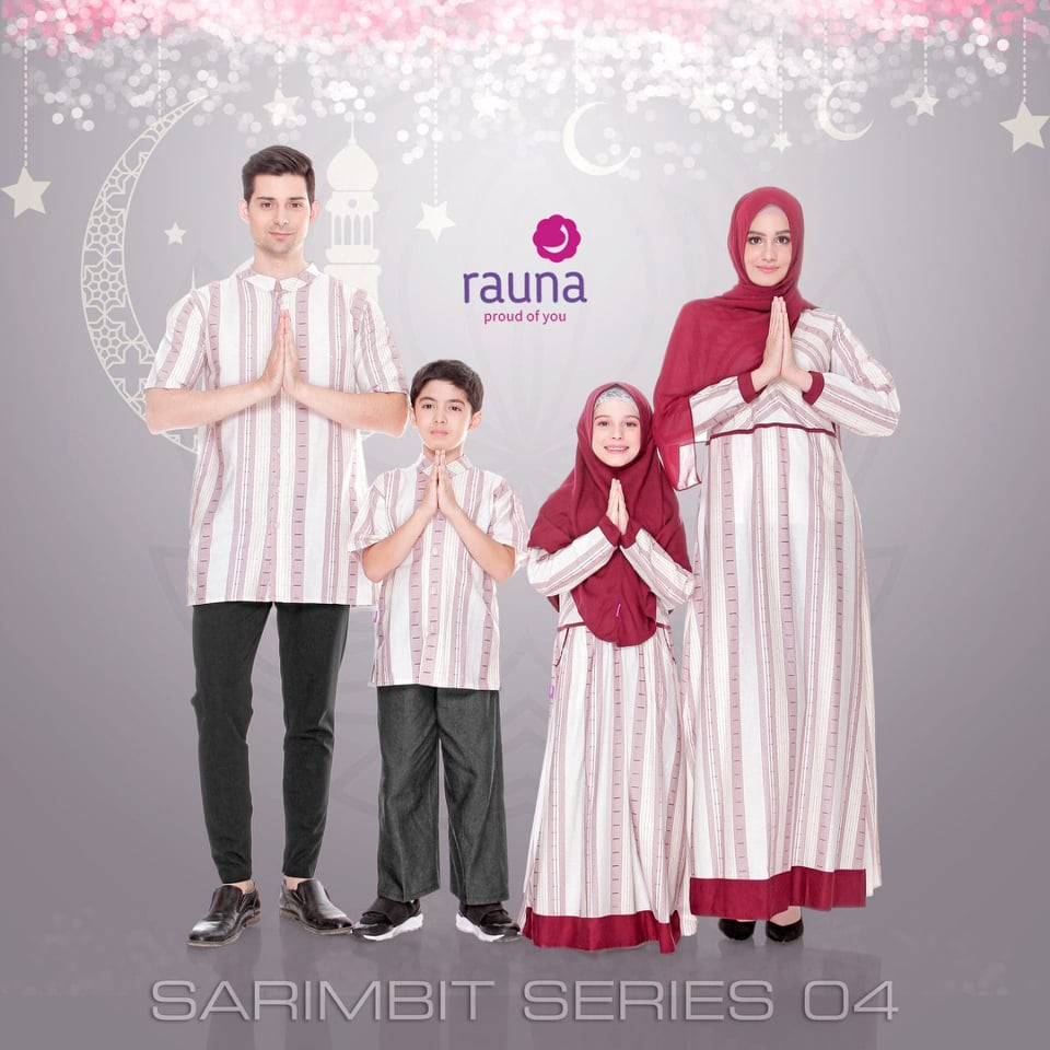 Busana Sarimbit Keluarga / RK - 171 Marun / Fashion Muslim