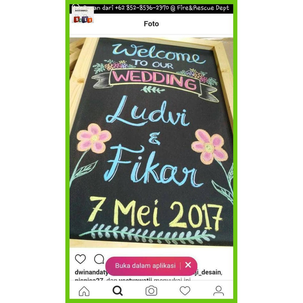 

Silutala- Papan Tulis Kapur 40X60Cm Chalkboard Unik Papan Hitam Blackboard -Ori.