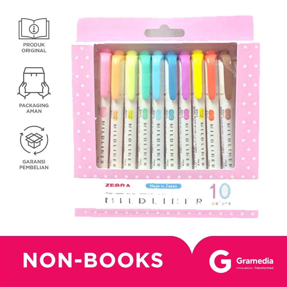 

Zebra Mildliner Set 10 Pcs Free 1 Pcs