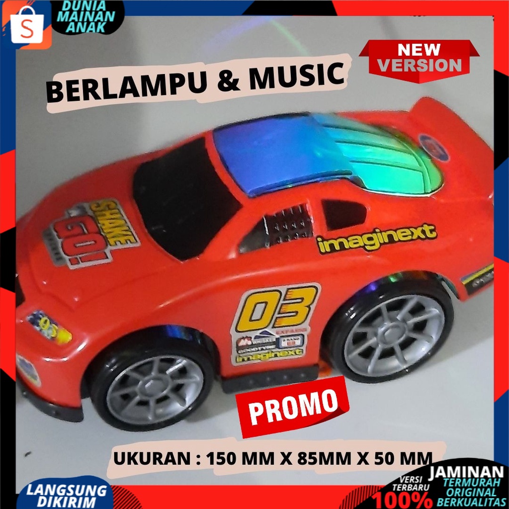 Mainan Anak Mobilan baterai Racing Sport Cars Polisi Bump And Go Ada Musik Dan Lampu Terbaru