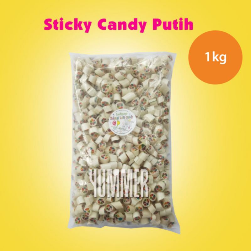 

Permen sticky candy putih 1kg