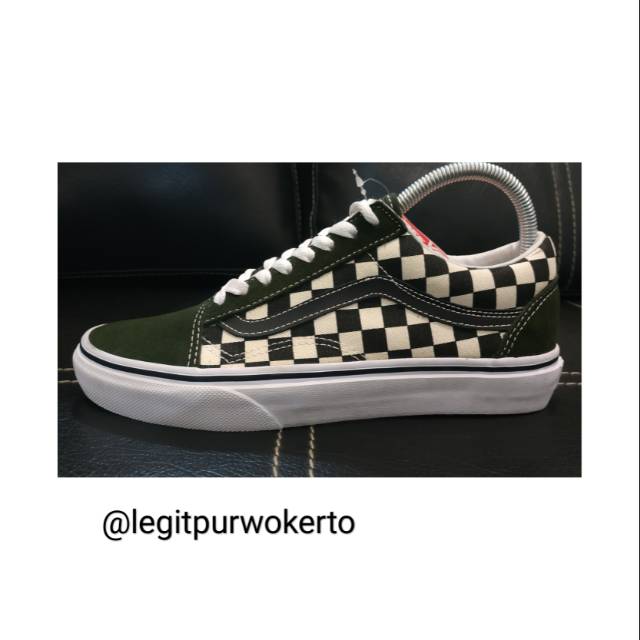Vans Old Skool Checkerboard Green Japan Market