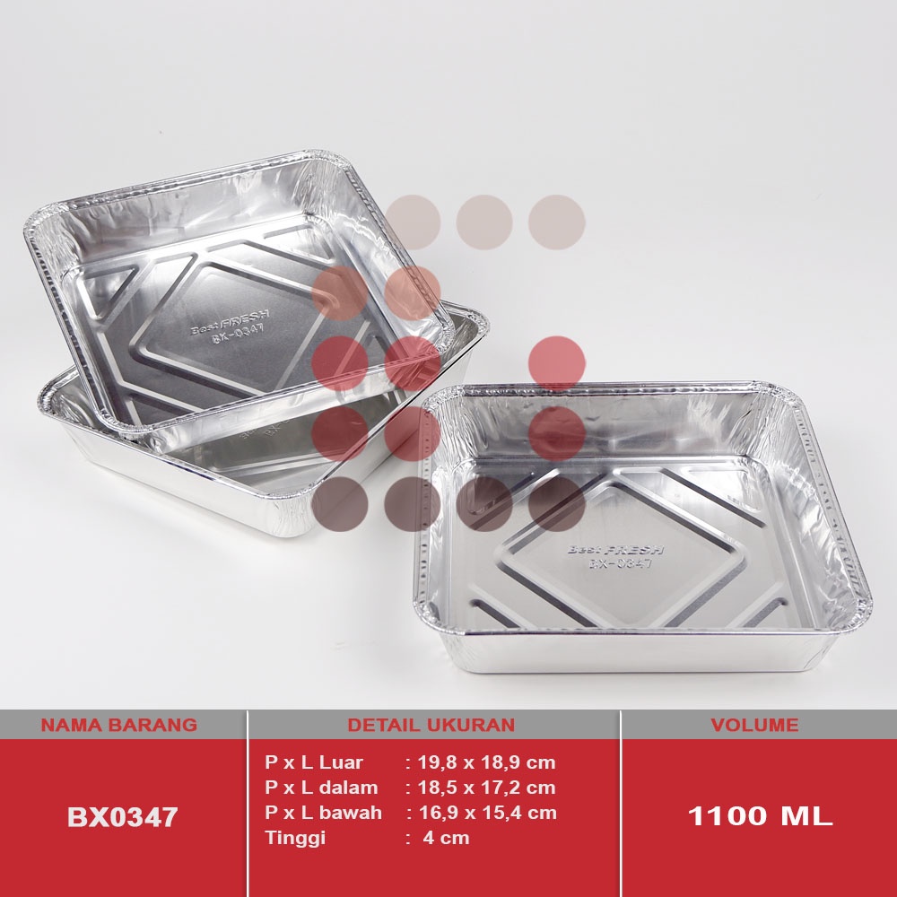 alumunium foil cup BX 0347 macaroni schotel / lasagna / klapertart