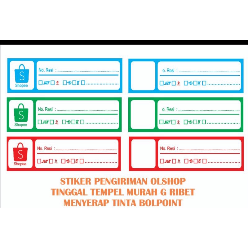 

Label Resi, Stiker Resi, Stiker pengiriman Murah