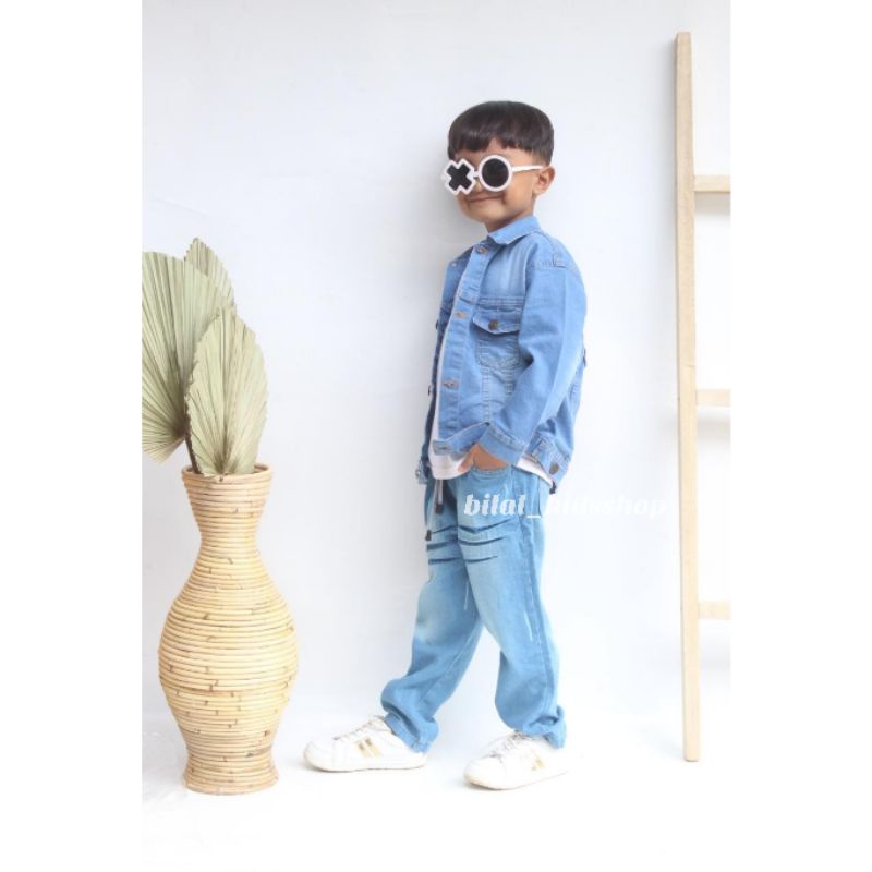 JAKET JEANS ANAK UNISEX  1-12th