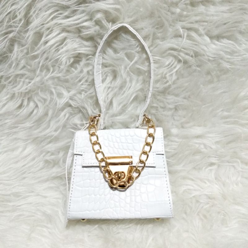 NIGHT Gale New [ White /Putih ] Tas Wanita Simple Elegant Grosir Terlaris Kekinian Kulit Fashionista