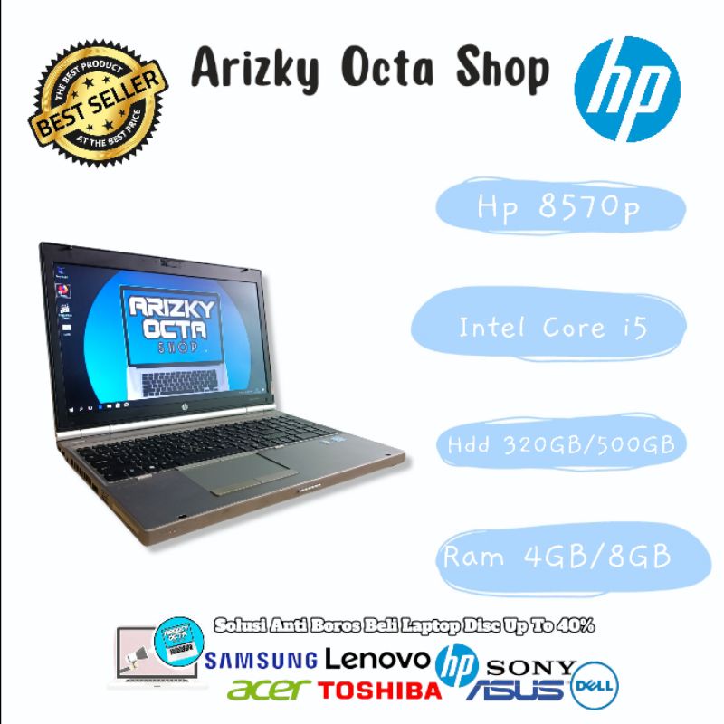 SALE HP Elitebook 8570P COREI5 RAM 4GB HDD 320GB Webcam Dvd 15inc BONUS TAS LAPTOP+PRODUK BERGARANSI