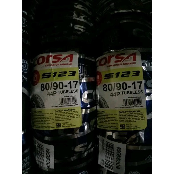 asli Ban Corsa 80 90-17 Tubeless jaminan