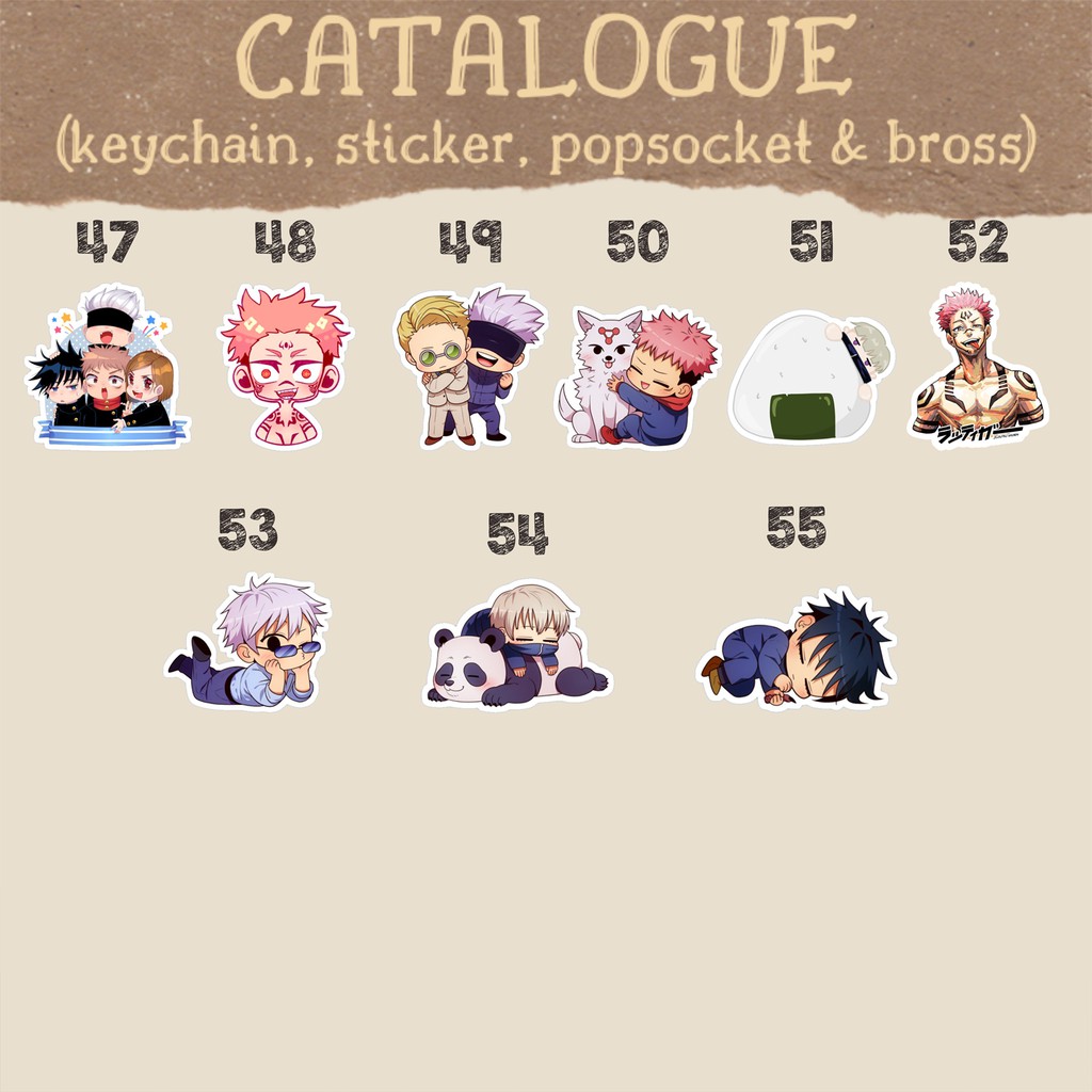 popscoket/  gantungan kunci / phonestrap / bross akrilik anime jujutsu kaisen-2