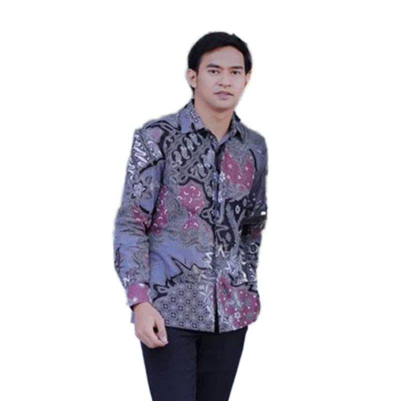 Kemeja Pria Lengan Panjang Baju Batik Slimfit Hem Katun Primisima