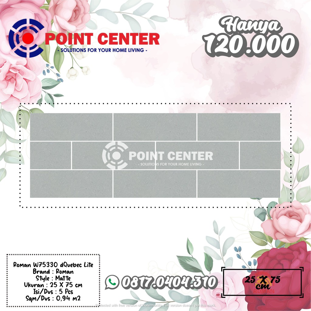 TERMURAH ROMAN KERAMIK 25 X 75 W75330 DQUEBEC LITE