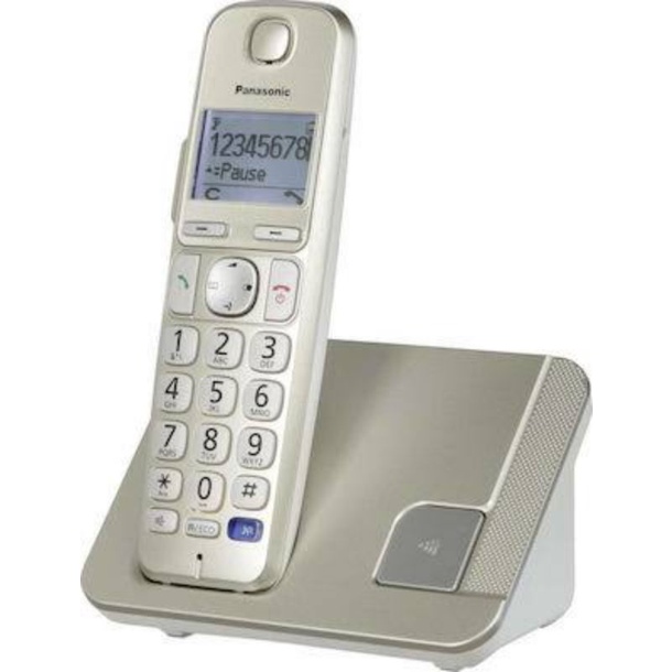 Panasonic Wireless Phone Panasonic KX-TGE210 Silver Eco Plus Sound Clear