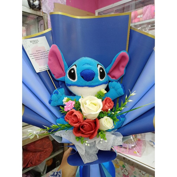 Buket Boneka Stitch | Bouquet | Wisuda | Anniversary | Ulangtahun