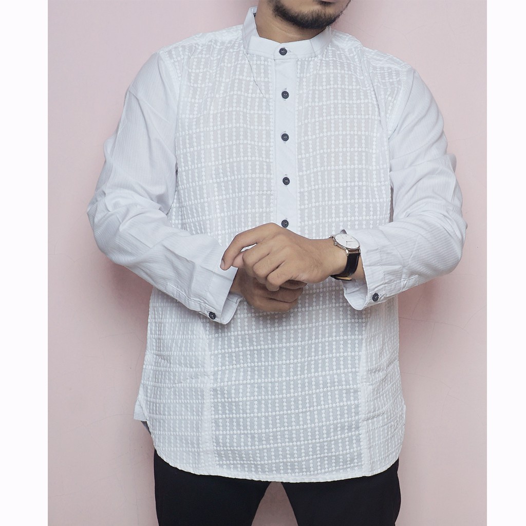 baju koko bordir india arahmanda lengan panjang (READY M)