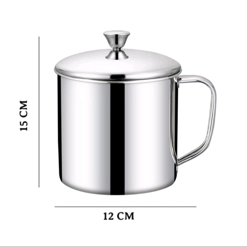 OIL POT STAINLESS 1,2L/TEMPAT MINYAK GORENG