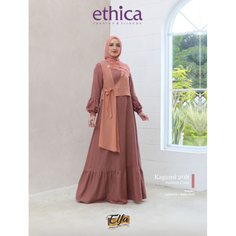 GAMIS ETHICA KAGUMI 208 ELFA 205 - FUSHION CORAL TERBARU 2021