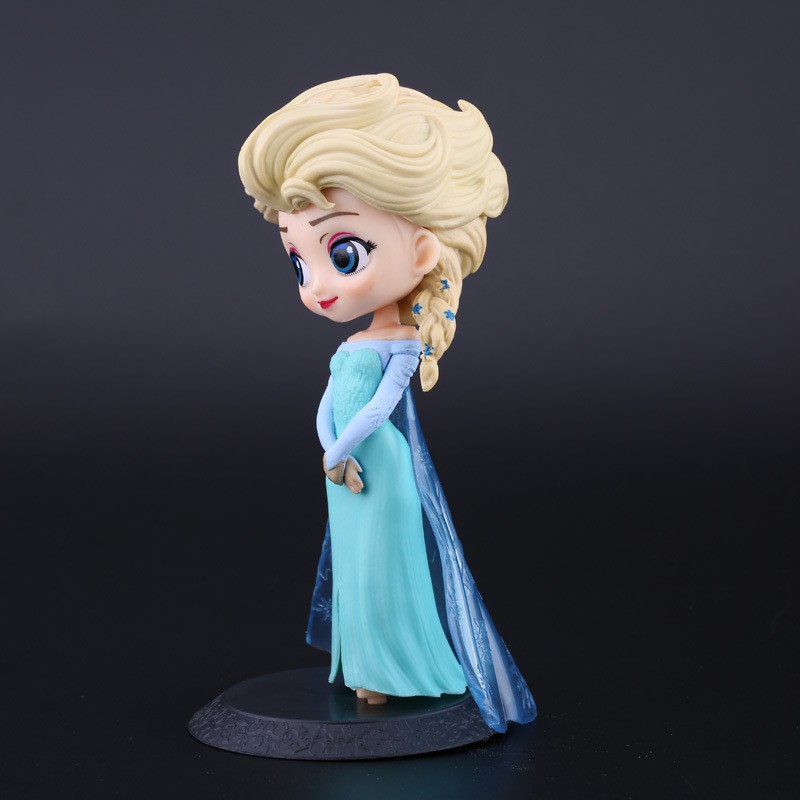 Boneka Action Figure Disney Anna Elsa Frozen Bahan PVC Ukuran 15cm Untuk Dekorasi Kue