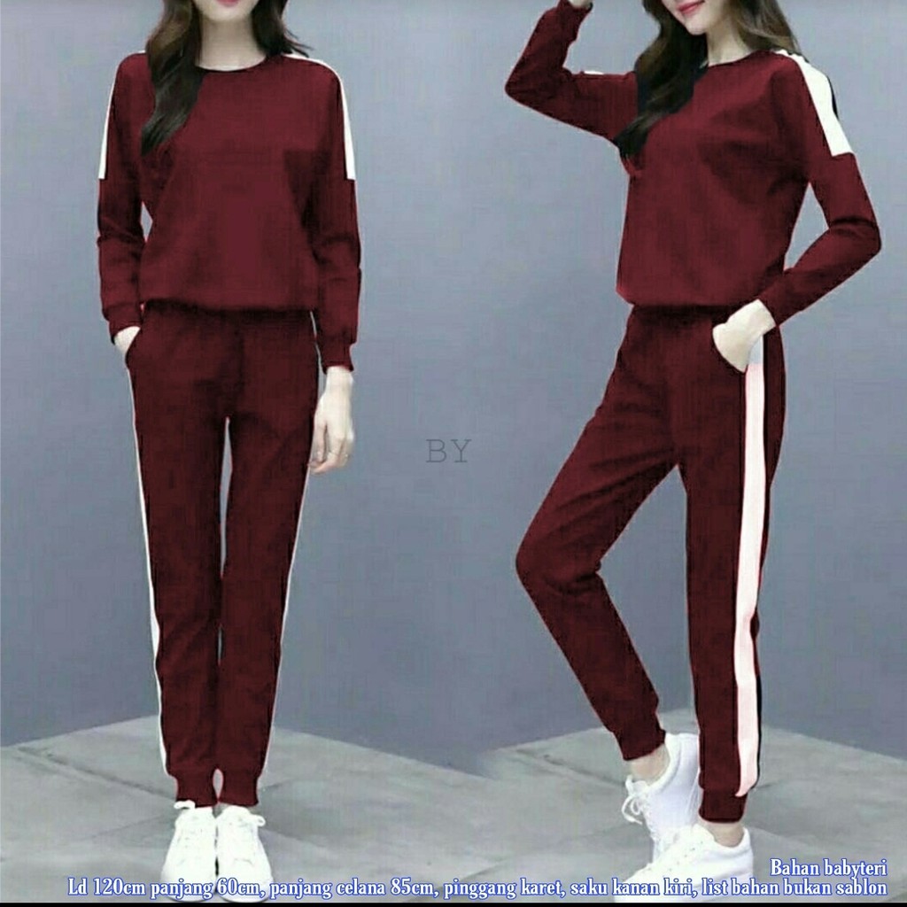 [VLFK] Setelan Mosi / Setelan Wanita Murah / Setelan baju dan Celana / Setelan Kombinasi Wanita