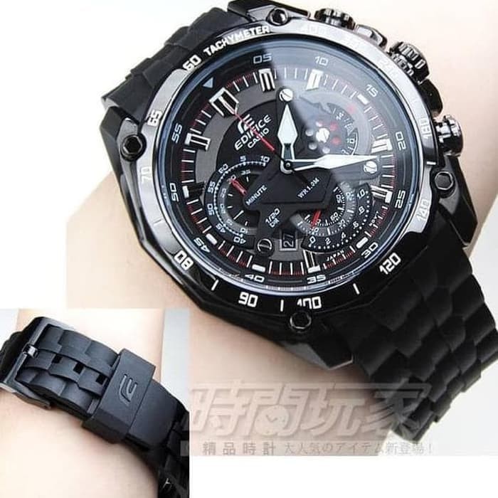 JAM TANGAN PRIA MERK CASIO EDIFICE TYPE EFR-550 RABBER ORI BM FREE BOX