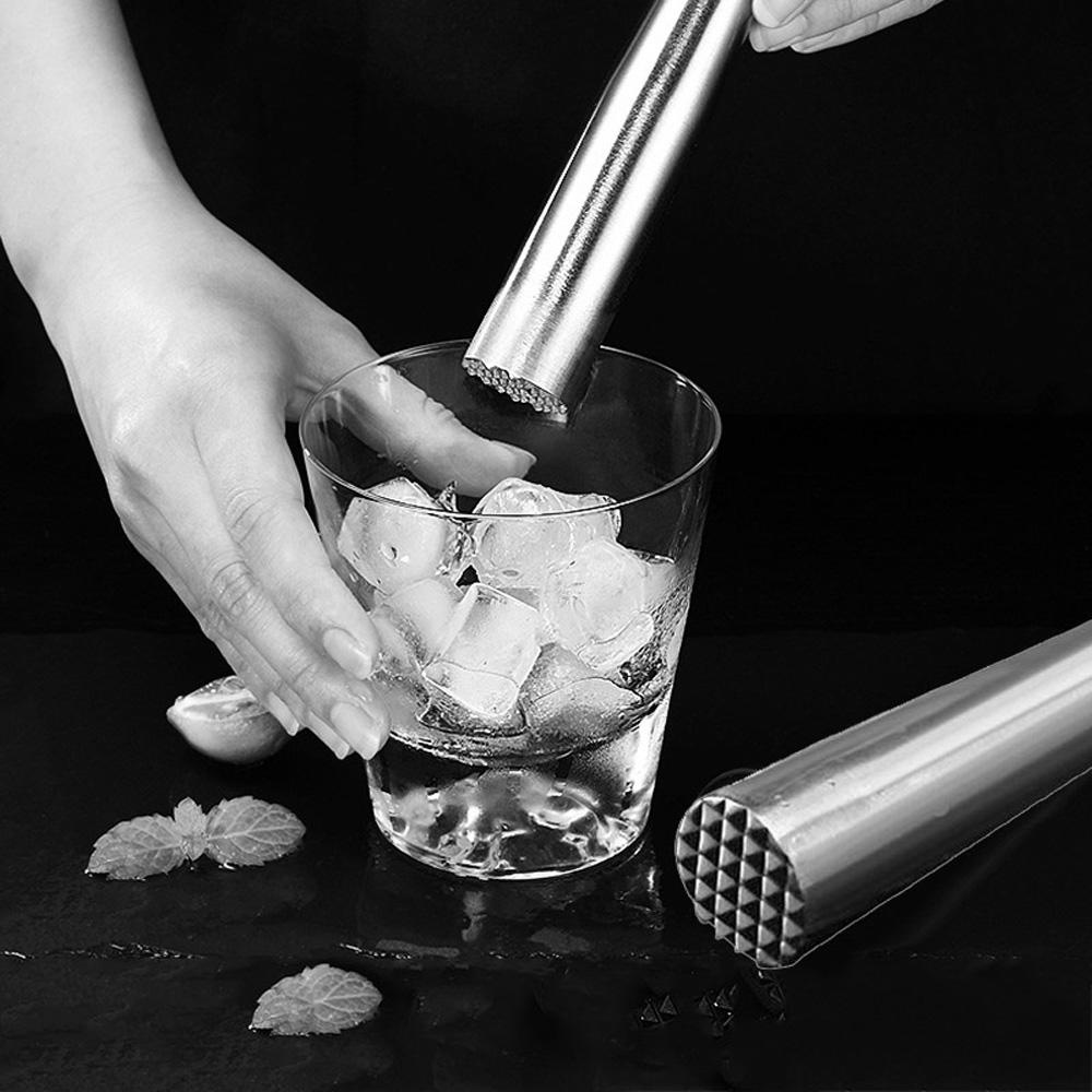 Quinton Cocktail Muddler DIY Stainless Steel Ice Crusher Crushed Barware Palu Penghancur