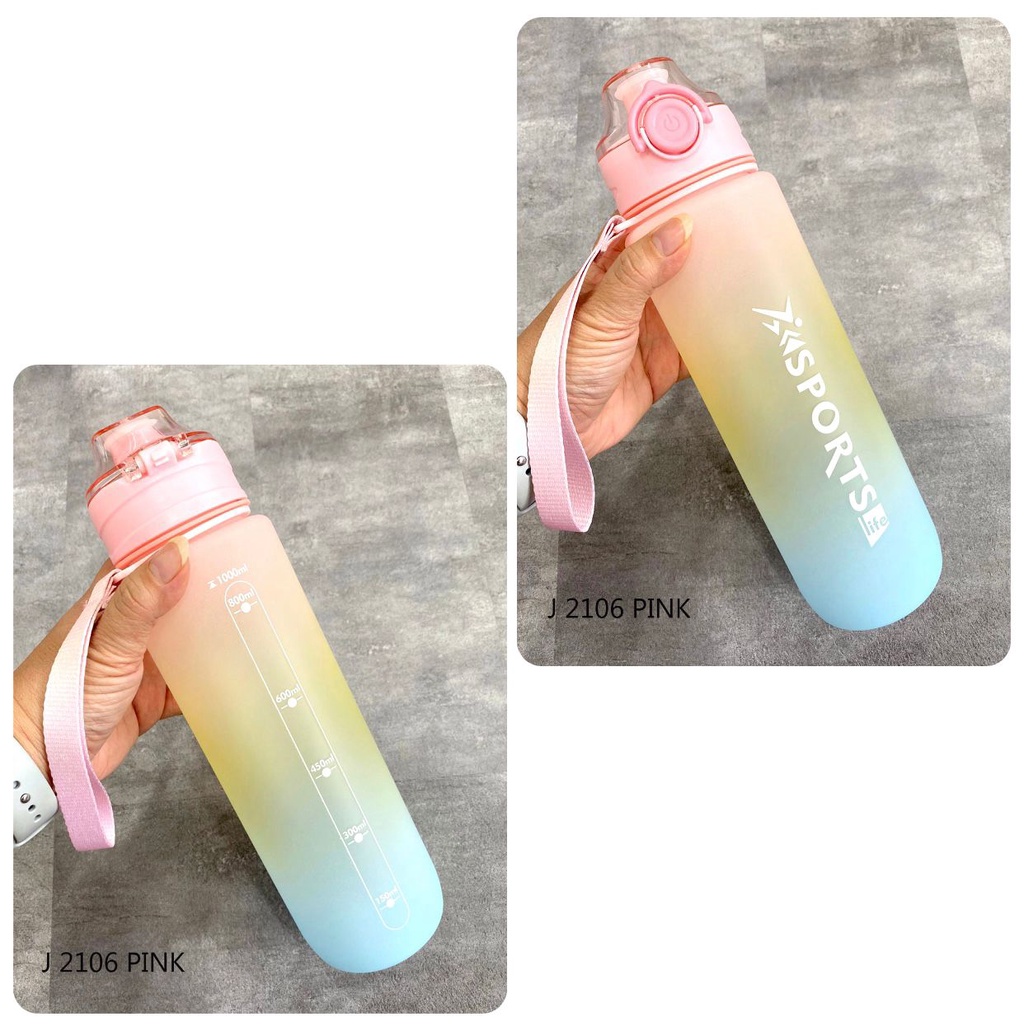 BOTOL MINUM GRADASI SPORT REMINDER BOTTLE IMPORT J 2106