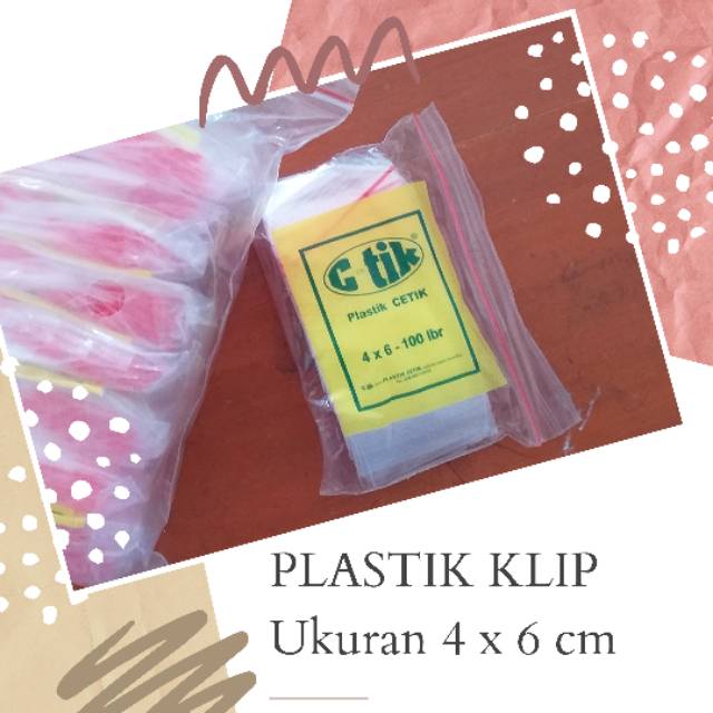 Jual Plastik Klip Ziplock Plastik Sambal Klip Merk C Tik Ukuran 4x6 Cm