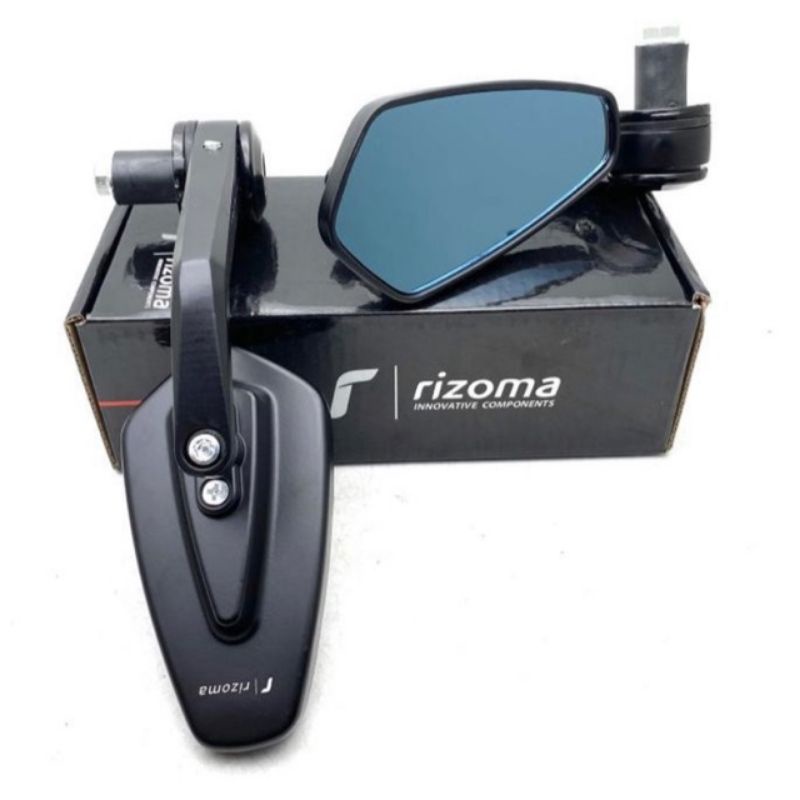 Spion Rizoma Oval Kaca Biru Dan Kaca Putih Motor Universal