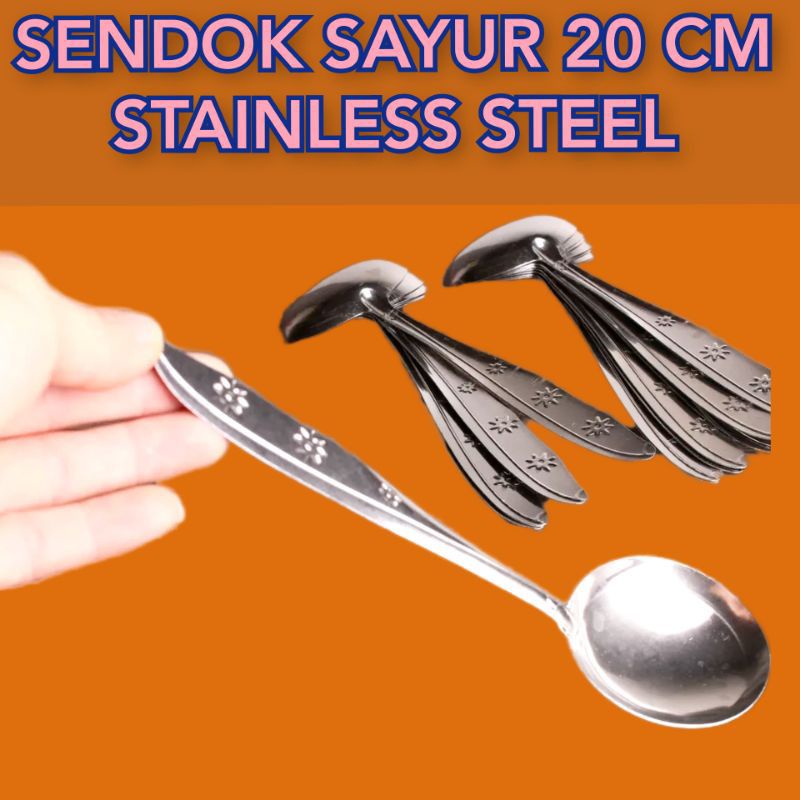SENDOK - SAYUR - STAINLESS STEEL - TEBAL - DOLL  / IRUS -SAYUR - STAINLESS TEBAL - DOLL