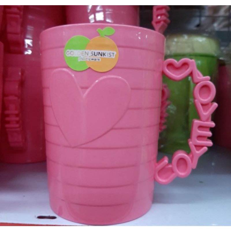 Mug cangkir LOVE PINK golden sunkist