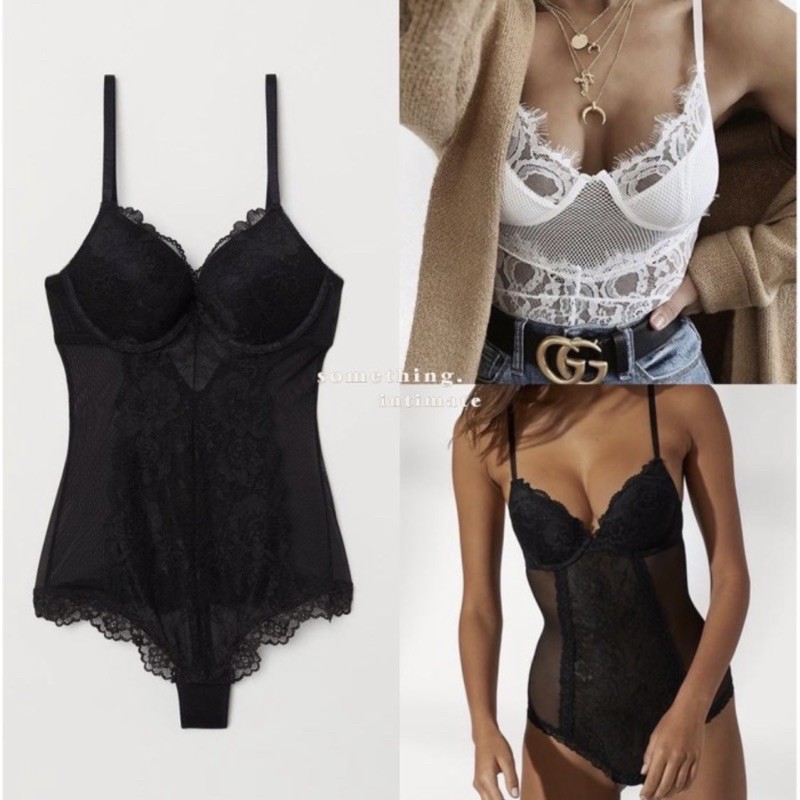 H&M PUSHUP LACE BODYSUIT BUSTIER KORSET CORSET BRA PERUT WAIST SHAPPER