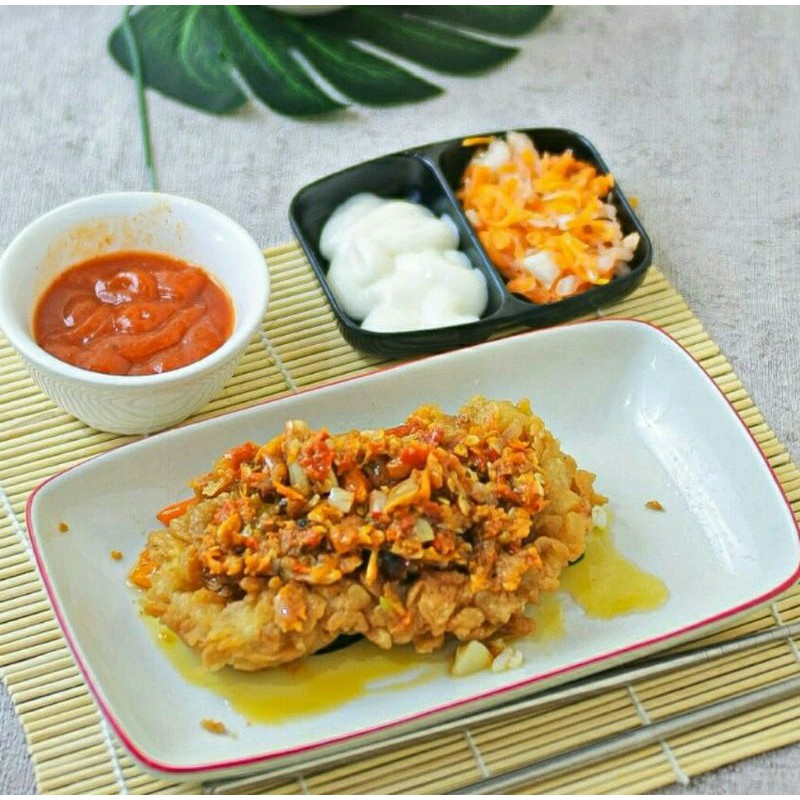 

Ayam Katsu Geprek Sambal Bawang