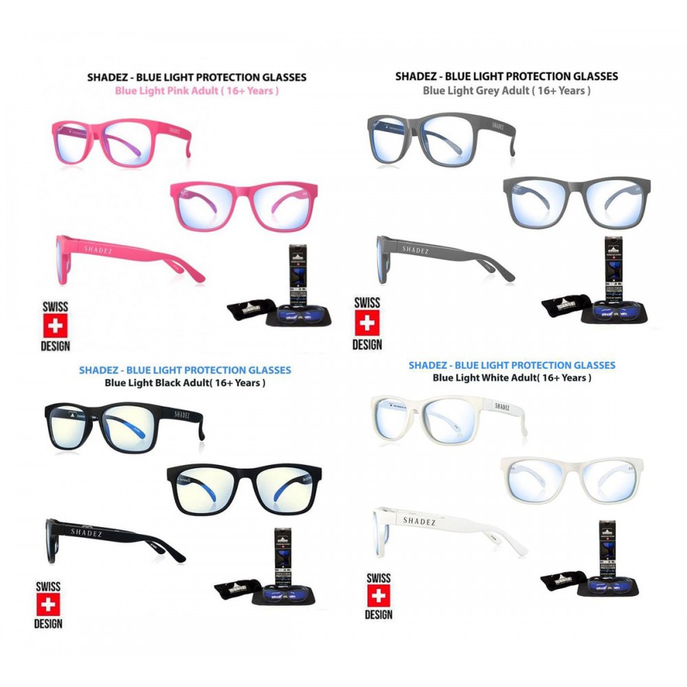 Shadez Blue Light Protection Glasses Kacamata Anti Radiasi Adult 16Y+ - Tersedia Pilihan Warna